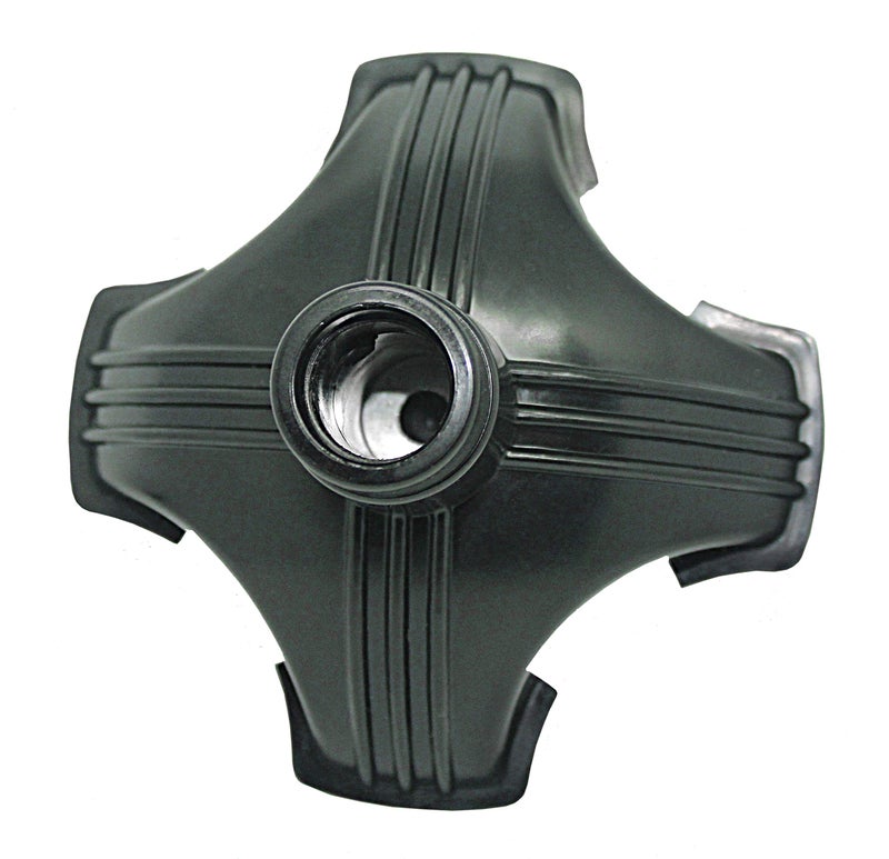 RMS Cane Tip - Self Standing Quad Base Replacement for Most Walking Canes, Walking Sticks, Folding Canes or Offset Quad Pod or Tripod Canes - 4 Prong Rubber Cane Foot Pad (Black) - Image 1